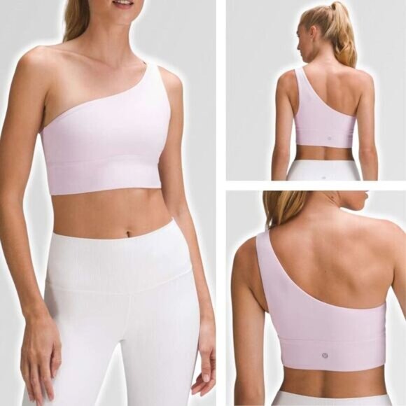 NWT LULULEMON Align Asymmetrical Bra Light Support A/B Cup 14 Meadowsweet Pink - Picture 1 of 8